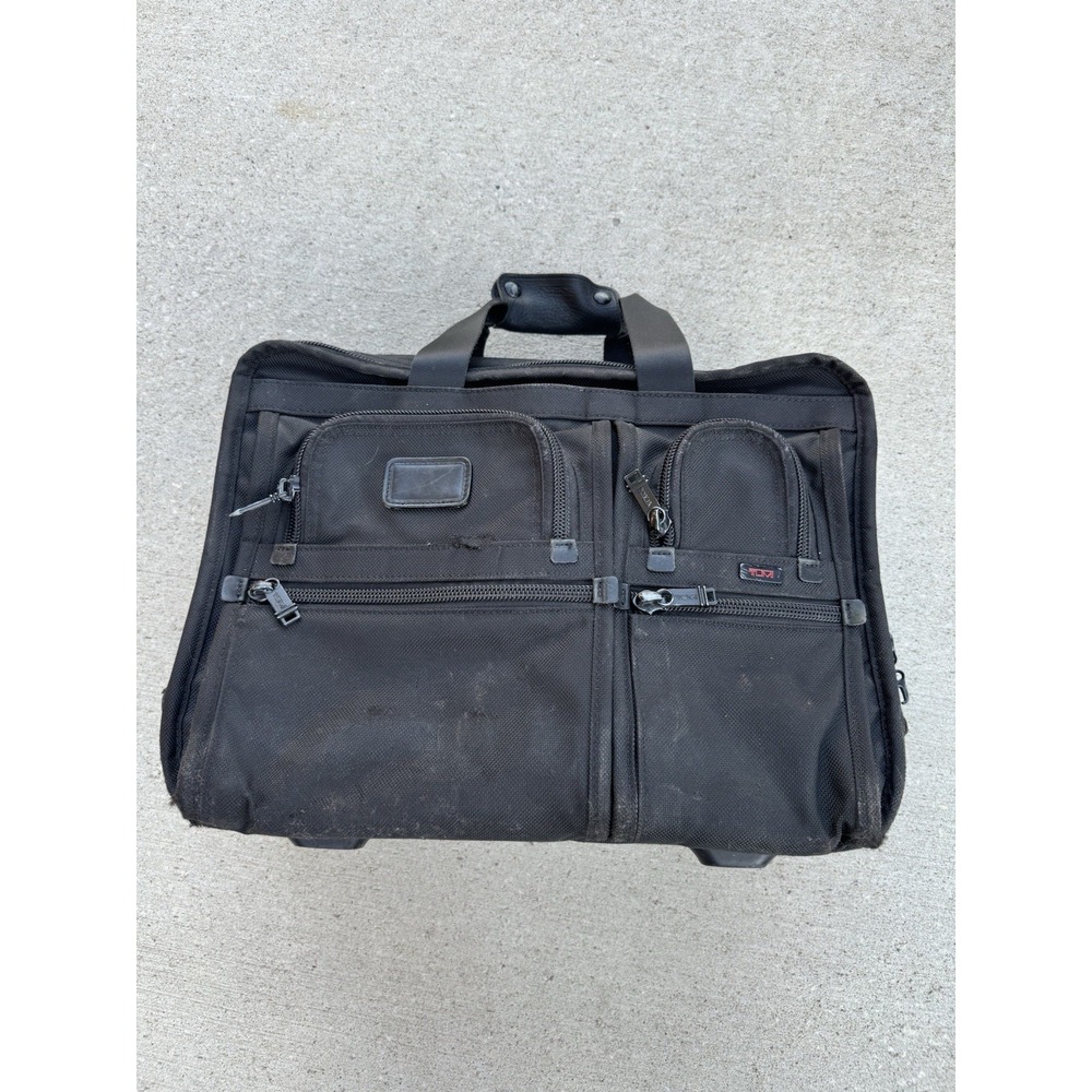 Tumi Alpha 2 Wheeled Briefcase Laptop Bag Carry-on Black Ballistic 26104DH‎